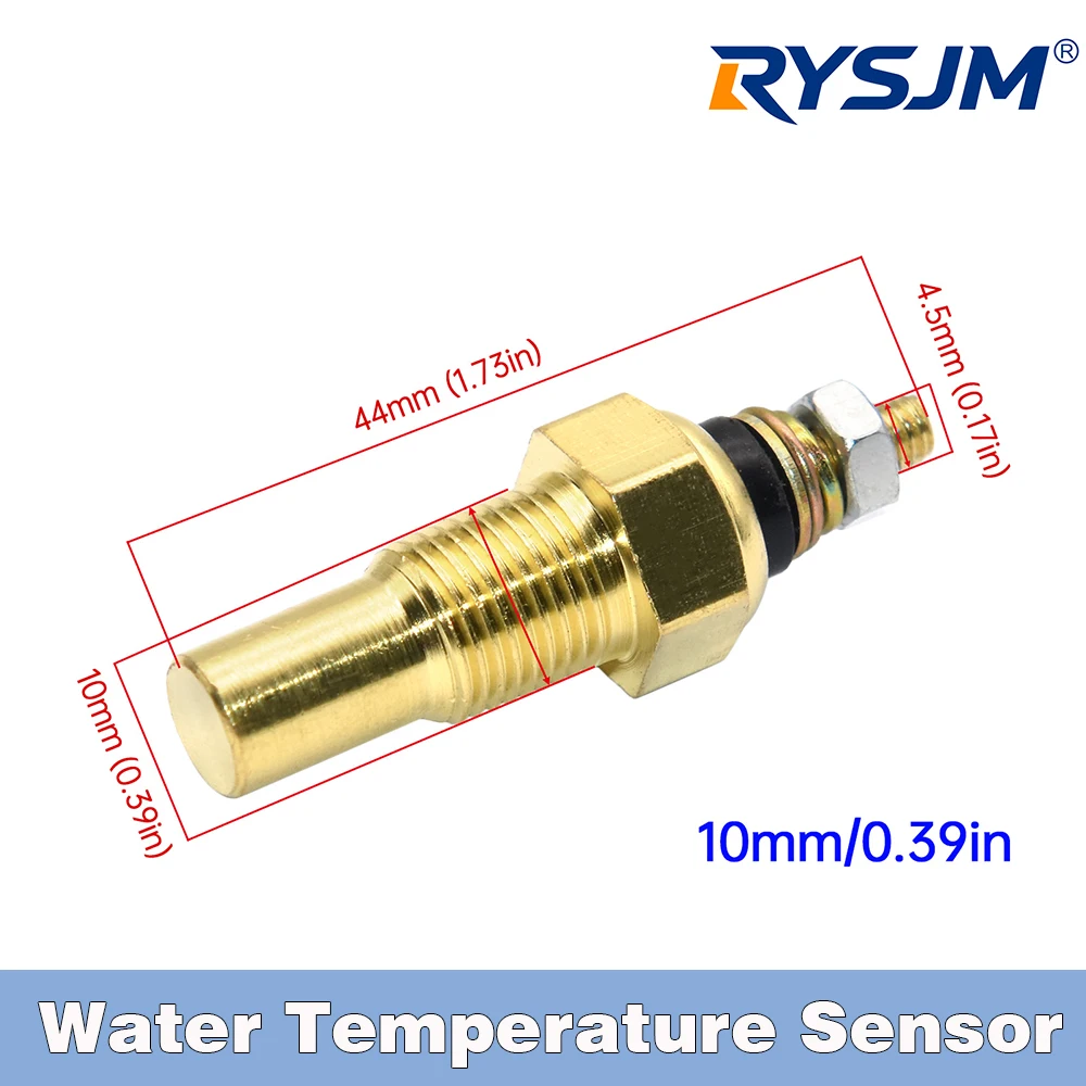 

1PC Water Temperature Sensor Oil Temp Sensor 1/8 NPT Electrical Sender Transmitter Sending Unit Temp Sensor 10mm for Racing