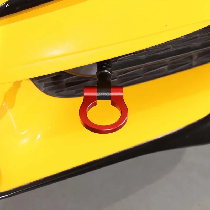 For Toyota GR Supra MK5 A90 2019-2025 Aluminum Alloy Red Car Forward Trailer Hook Tow Ring Bumper Tow Hook Trim Car Accessories