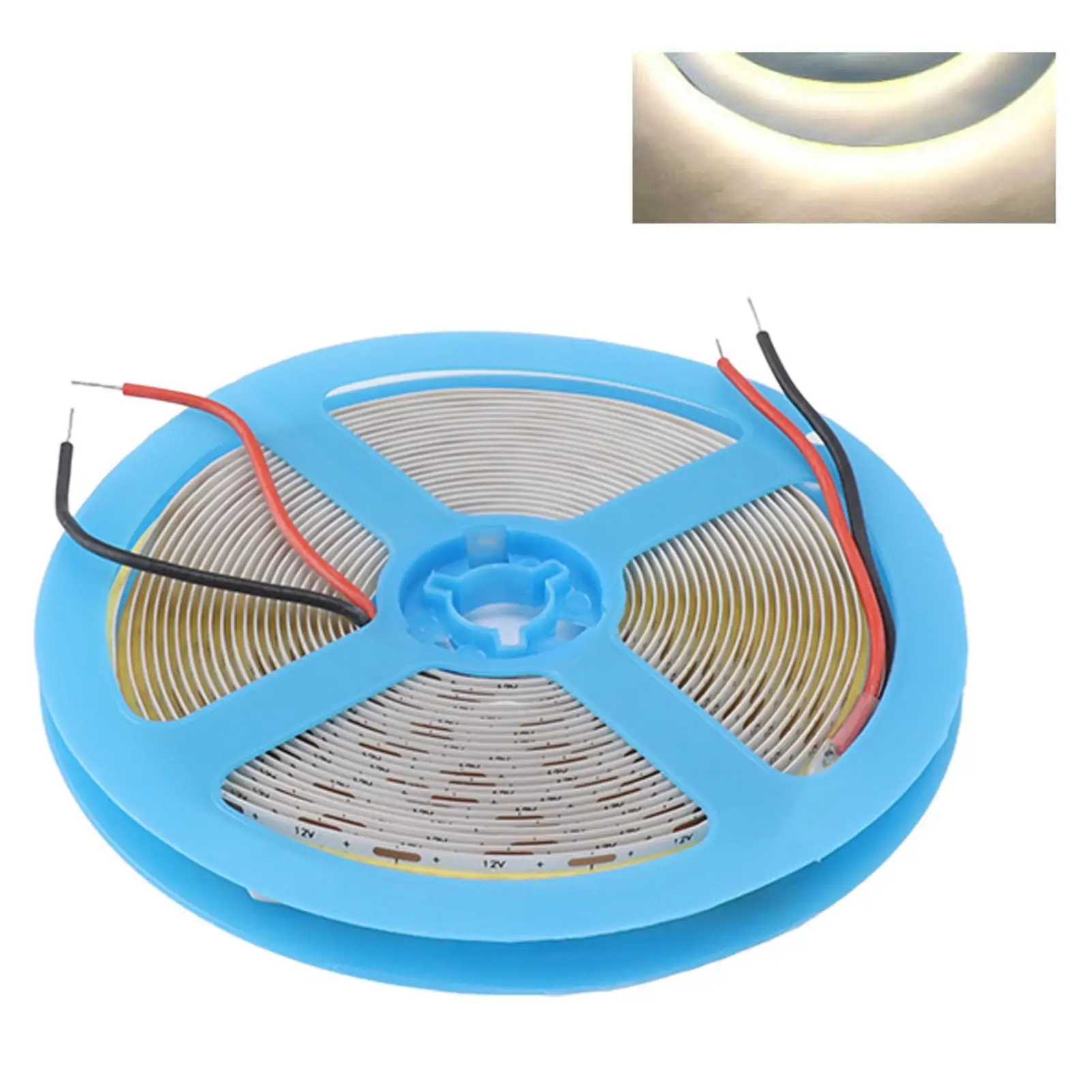 

12V COB LED Flexible Bright Strip Light 90 CRI 110LM Self Adhesive 5m Decorative Lighting Tape for Home DIY