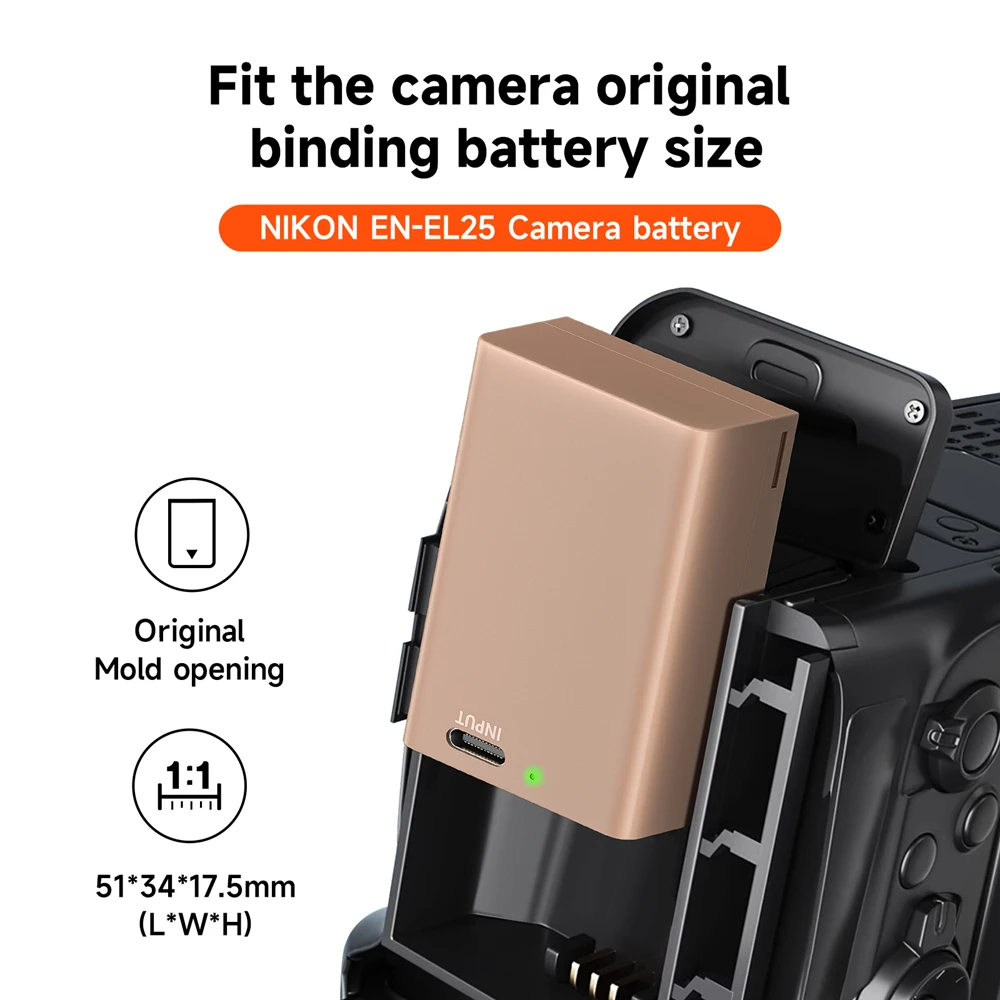 بطارية 2100 مللي أمبير في الساعة EN-EL25 لكاميرا Nikon Z30 Z50 ZFC Z 50 Z FC Z 30 EN EL25 EN-EL25a بطارية ليثيوم أيون مع منفذ شحن سريع من النوع C