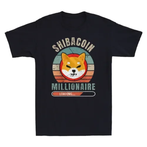 Shibacoin Millionaire Shirt Shiba Inu Coin   Loading Vintage Men's T-shirt Anime Graphic T-shirts for Men Clothing Women Tees Y2