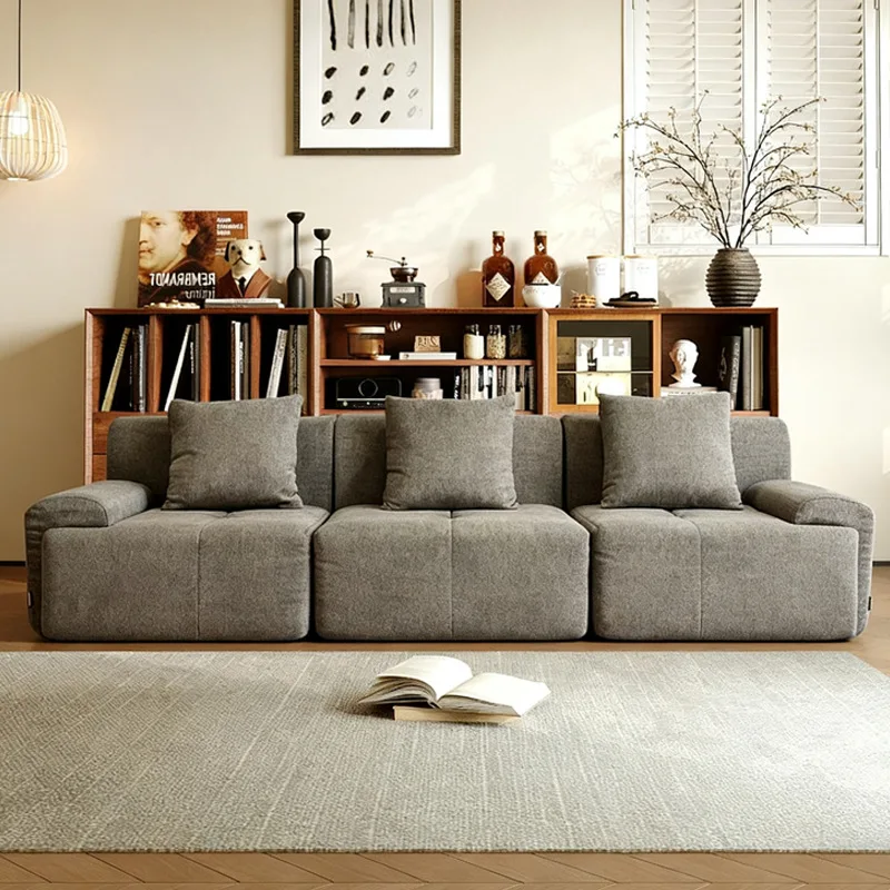 #* Modern Design Boneless Sponge Fabric Sofa Set-Living Room & Bedroom Furniture Vacuum Compression Multifunctional