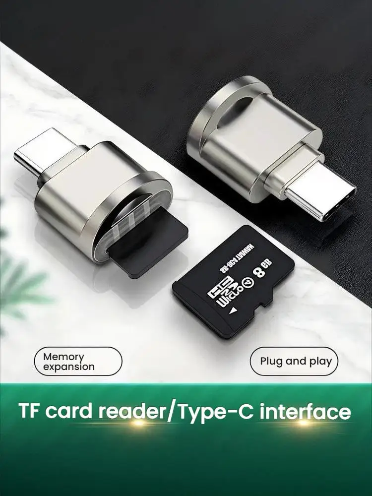 Mini USB 3.0 Type-C To TF Card Reader Aluminum Alloy Memory Card Adapter High Speed