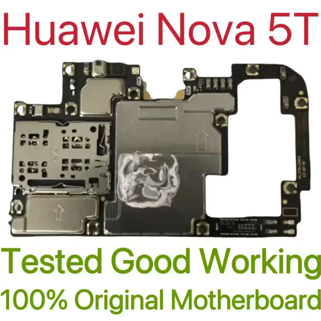 Global Version Original Unlocked Motherboard for Huawei Nova 5T Tested Circuit Plate Main Logic Board for Huawei Nova 5T