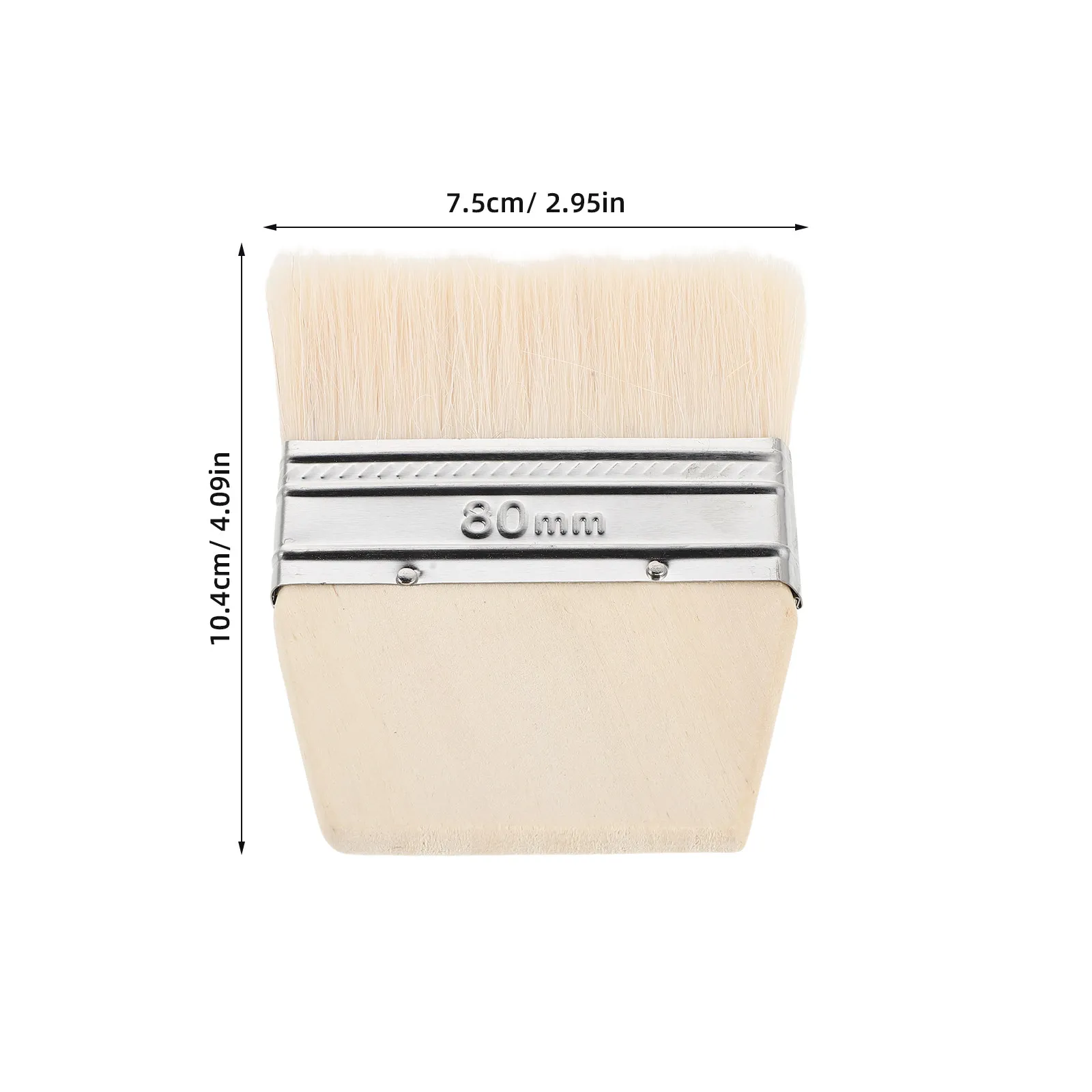 5Pcs Wool Paint Brushes Short Handle Set Soft Wool Bristles 4x3 Grip Wall Furniture Oil Paint Brush Kit for Home