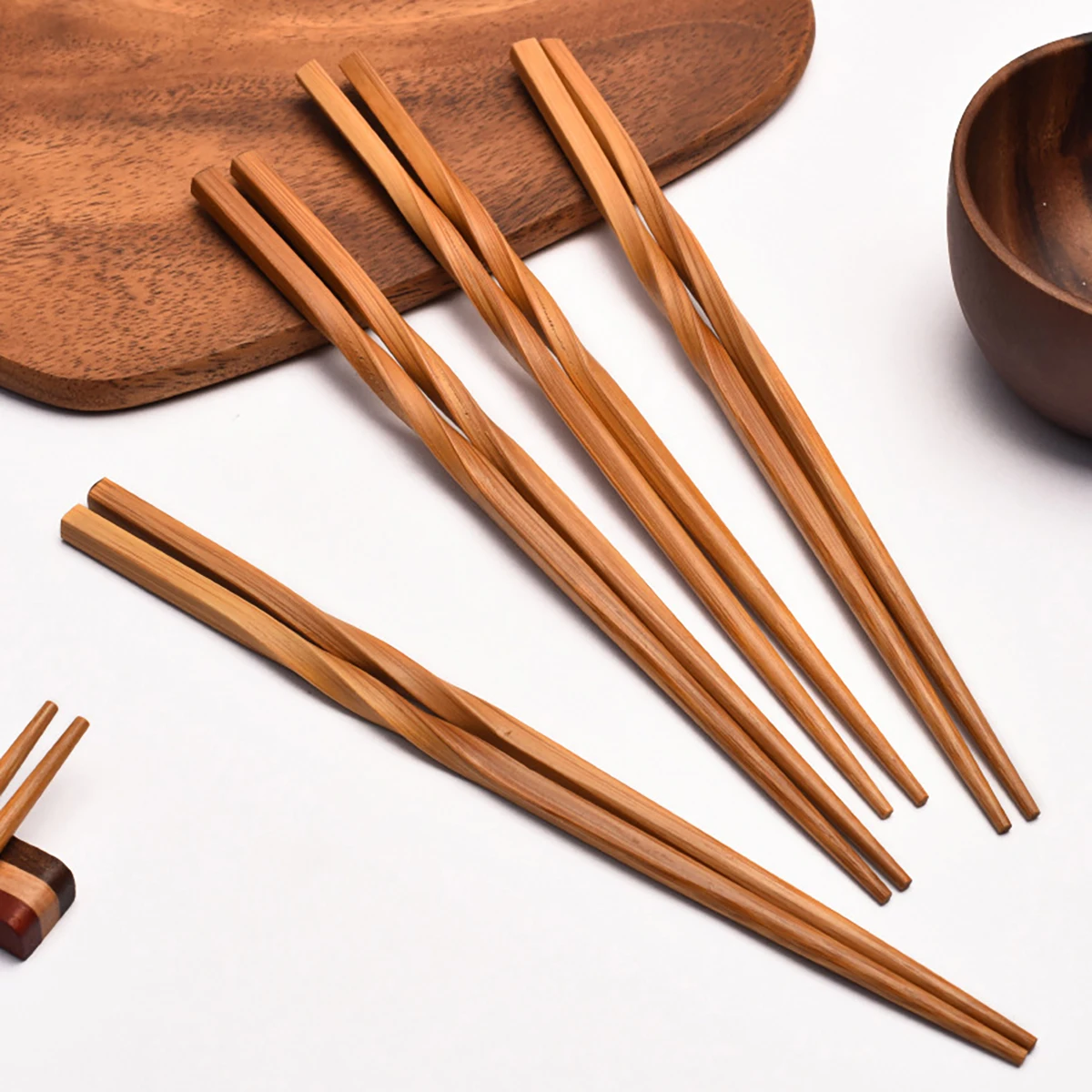 

5 пар, бамбуковые палочки для еды, 24 см