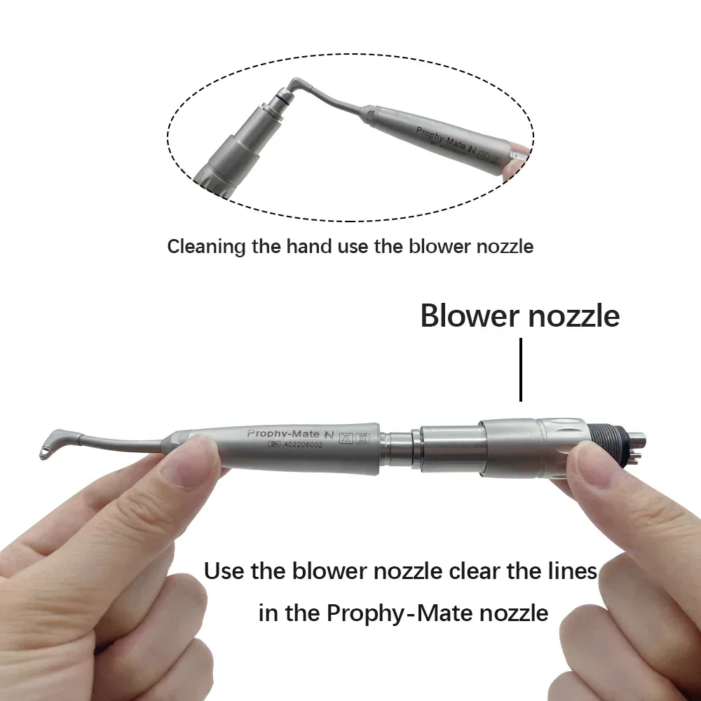 معدات طب الأسنان الطبية 360 درجة عالية الجودة M&Y وحدة Prophys الهواء تنظيف الأسنان ماتي تدفق PTL وصلات أدوات طبيب الأسنان #5