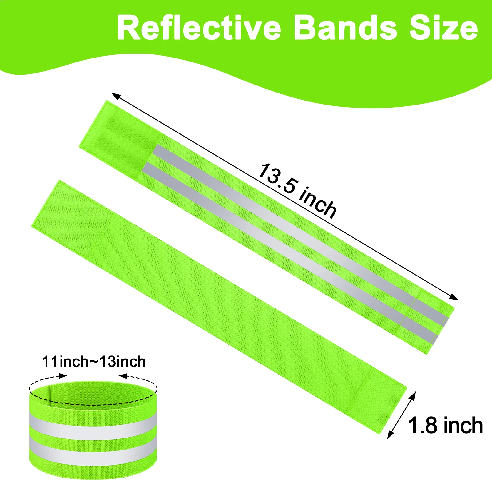 Running Reflective Arm Bands For Night Walking Cycling Running Reflector Tape Reflective Bands for Wrist Arm Ankle Leg