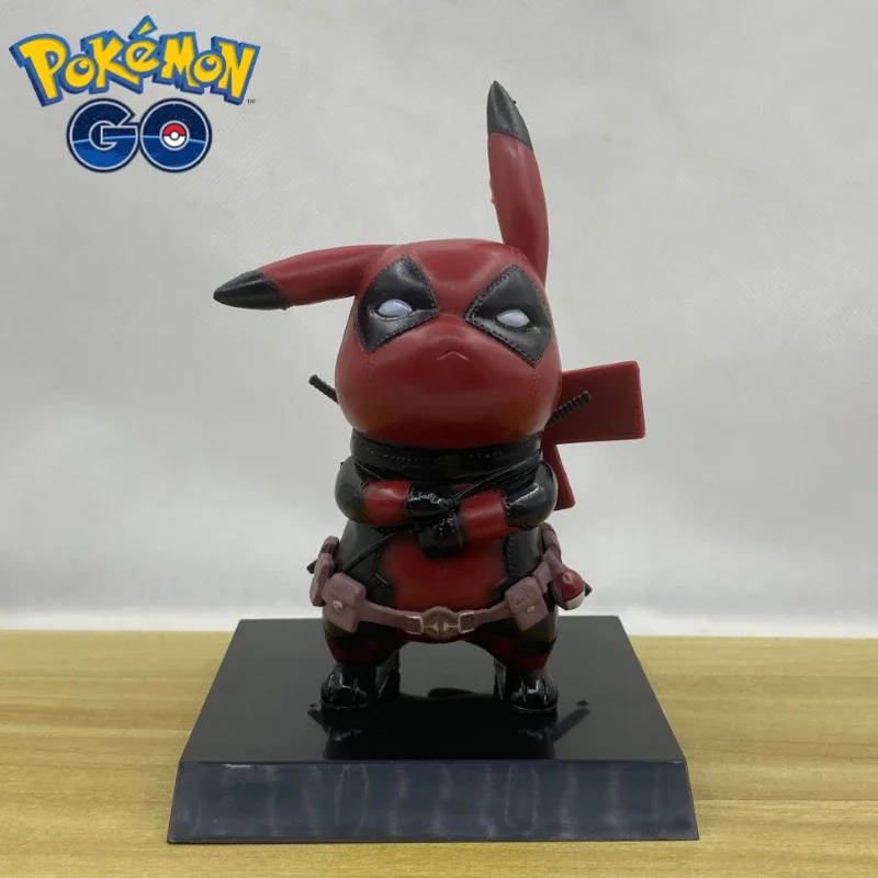 11cm Pokemon Anime Figure PVC Pikachu Cosplay Deadpool Cartoon Action Figures Kawaii Model Collection Ornaments Kids Toys Gift