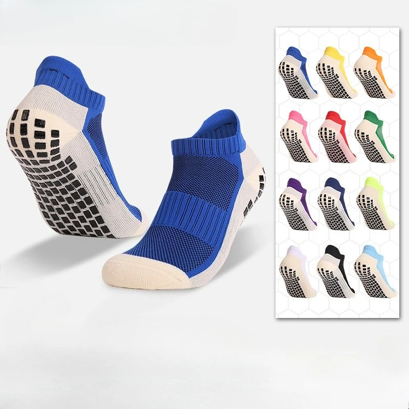 

Football Socks Short Tube Anti Slip Sports Socks with Terry Cushion Breathable Running Socks for Adults