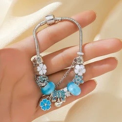 1 best-selling bracelet trendy DIY boutique glass inlaid diamond bracelet with Pan family style personalized jewelry bracelet