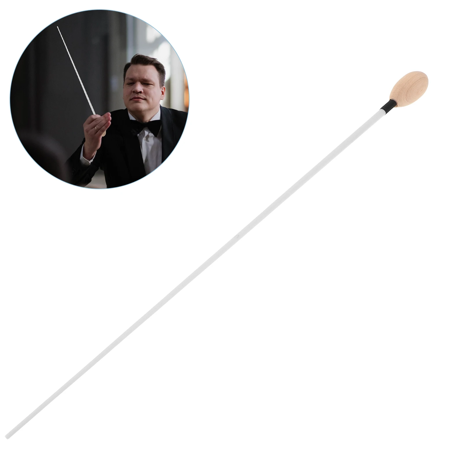 

Wooden Conducting Baton Concert Orchestra Stick Band Performance Choir Music Handle Pointer Wand Replacement