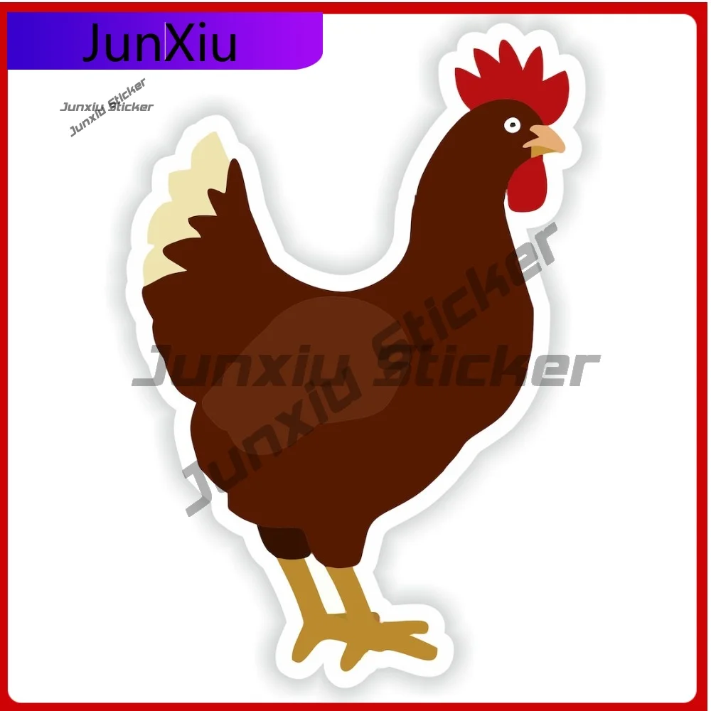 

Cartoon Chicken Vinyl Decals Cool Animals Sticker Graphic Funny Rv Stickers Cars Front Bumper Refit Decals Glue Mirror Stickers