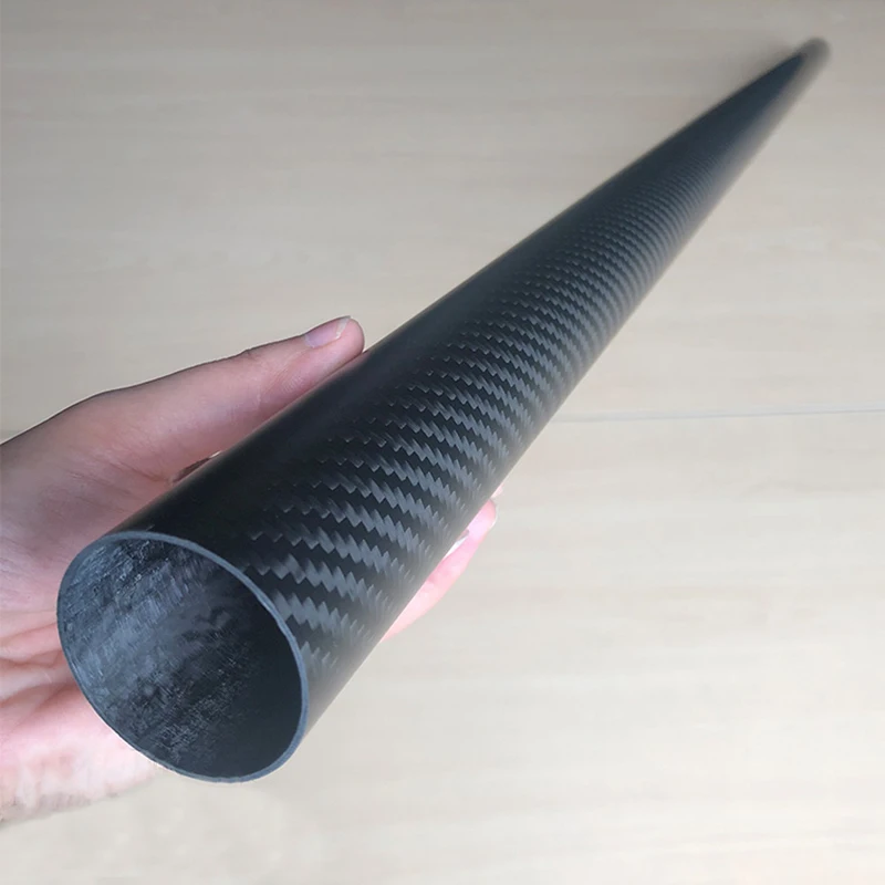 2pcs Carbon Fiber Tube 3KOD 7mm -40mm Length 500mm Carbon Fiber Pipe Thickened Carbon Tube Thickness 1.5mm 2mm Twill Matte