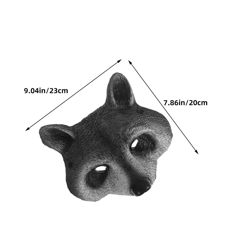 2 pièces masque de Costume de raton laveur 3D réaliste en mousse PU demi-visage Halloween carnaval Cosplay accessoire de fête masque chat enfant masques de carnaval