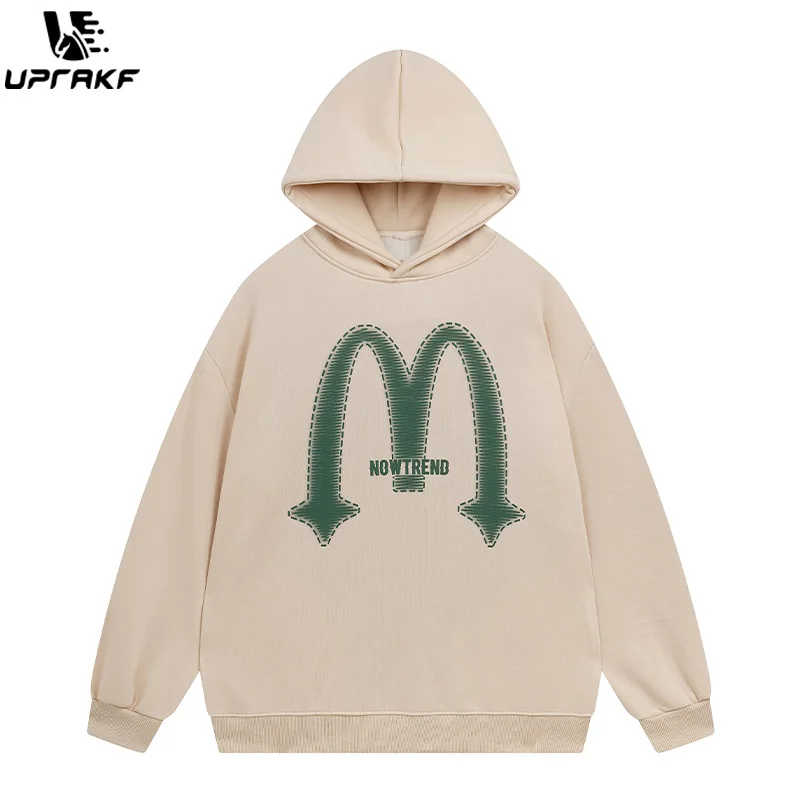 UPRAKF M Graphic Hoodie Streetwear High Quality Hip Hop Fashion Casual Tops Pullovers Long Sleeve Autumn