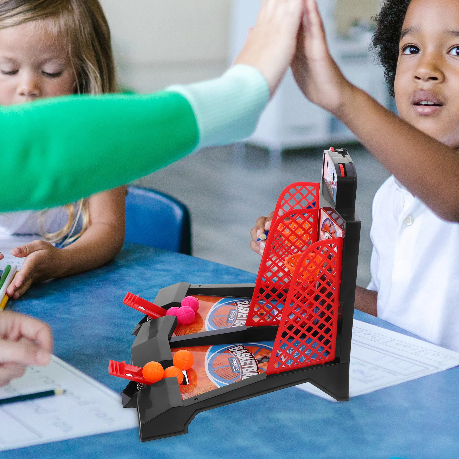 Máquina de mesa de baloncesto, juego de juguete, Mini deportes interactivos, escritorio de dedo