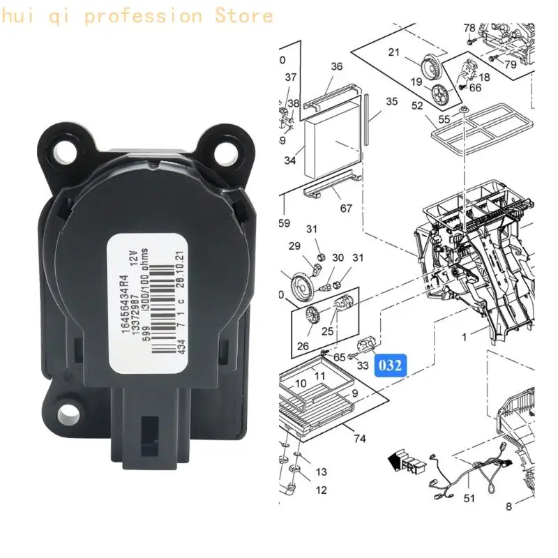 HVAC-Temperatur-Türantrieb 13372987 für Klickgeräusch-Reparatur ABS-Gehäuse H8WE – Detail 3