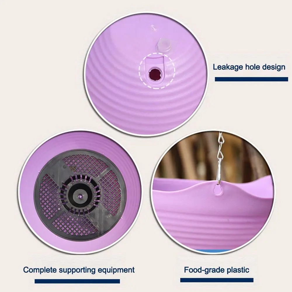 Durable Self-absorbing Hanging Basket Plastic Colorful Flower Pot Hanging Flower Pot Garden Decoration