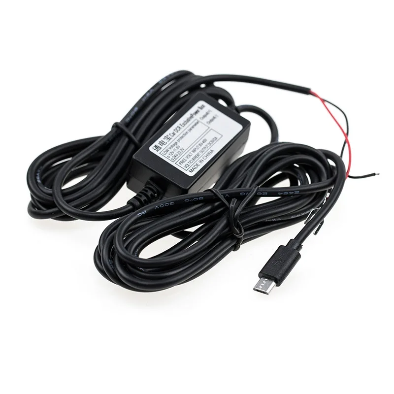 Imagem -02 - Adaptador de Caixa de Alimentação Exclusiva do Carro Dvr Alimentação dc 90 ° Cabo Micro Usb Esquerdo Universal 3.5m 12v a 5v