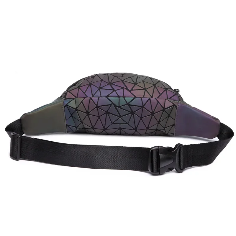 Fashion Luminous Waist Bags Women Waist Fanny Packs Belt Bag Luxury Brand Leather Chest Handbag Geometric bag Waist Packs Purse