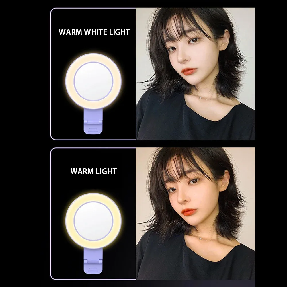 Selfie Ring Light USB Type C LED Photographic Lighting Photo Lamps Video Light Photography Ringlight Photo for Phone Laptops