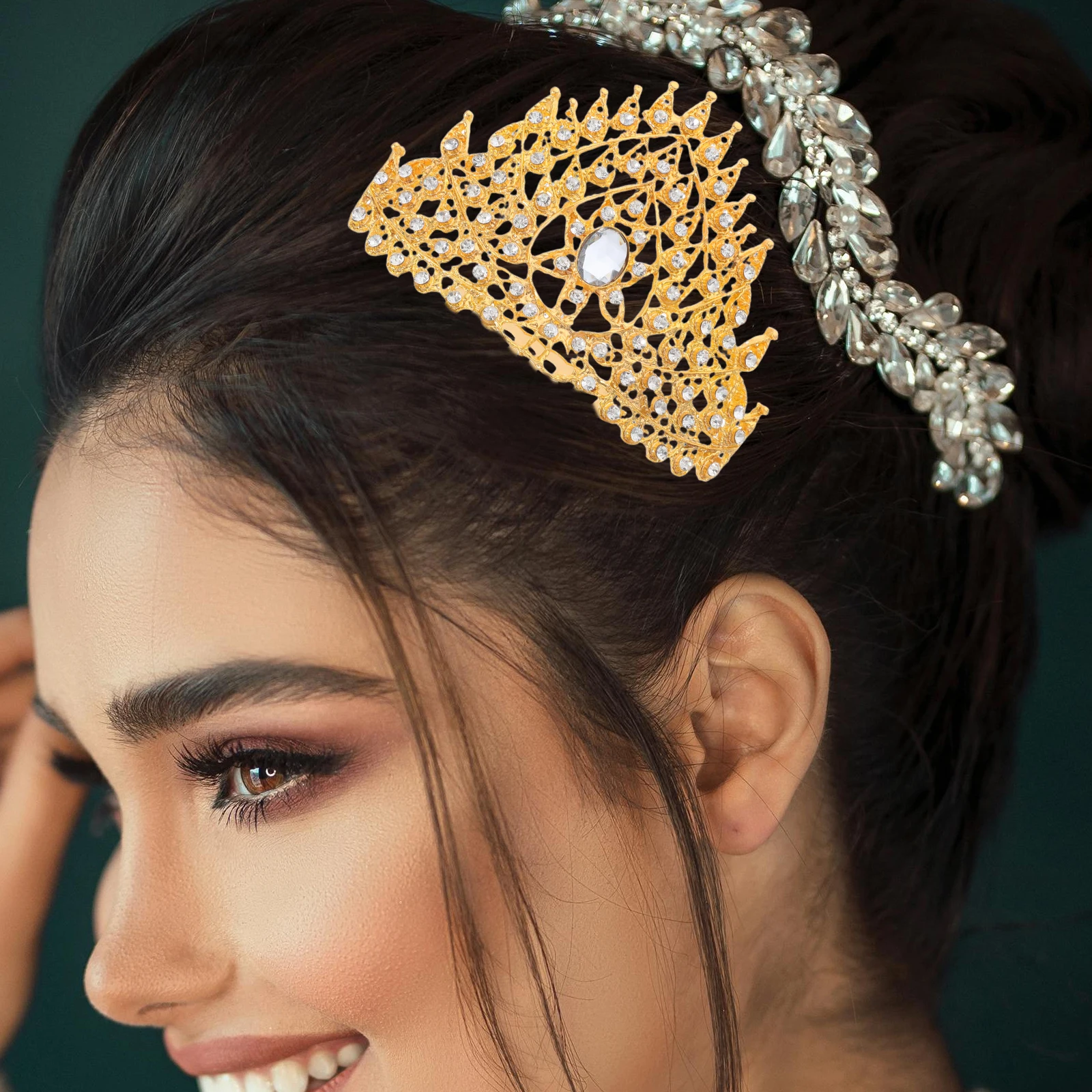 

Crown Hair Accessory Comb Alloy Prom Girls Asian Hairband Birthday Party Tiaras Thai Metal Clip Decorative Wedding Kids