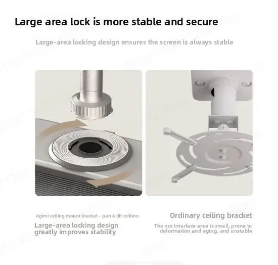 Ceiling Hanger Bracket for Projector, Suitable for RS10 Pro/10/Pro 3/H Series, 1/4 Inch Universal Accessories Included