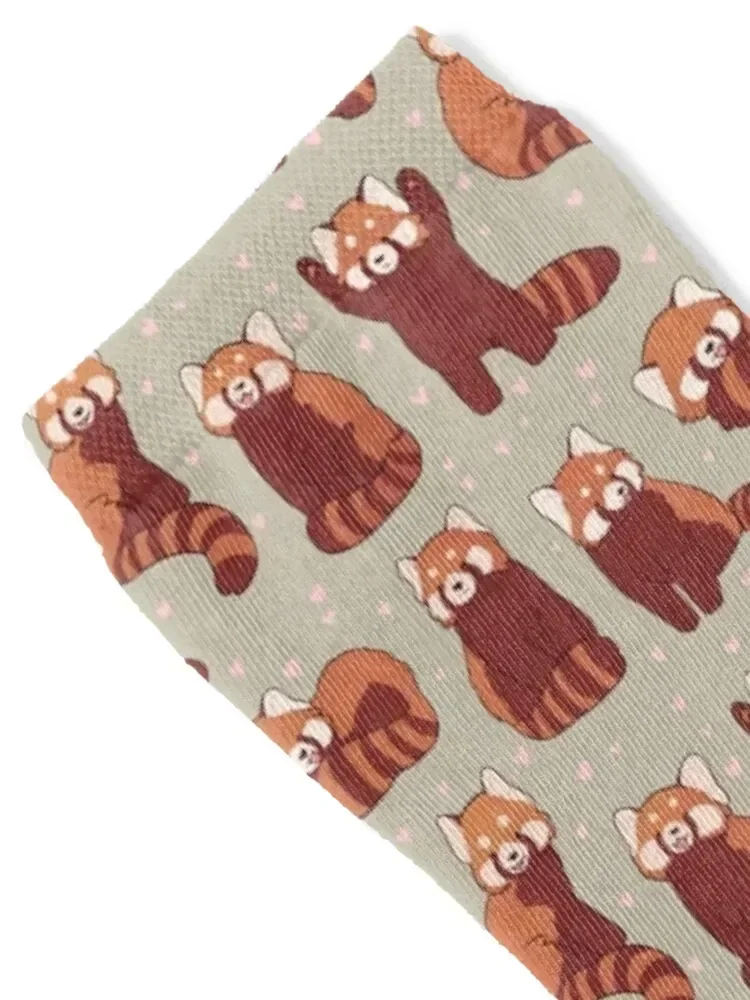 6 Red panda stickers pack cute illustration Socks Heating sock halloween colored Rugby Socks Male Women's