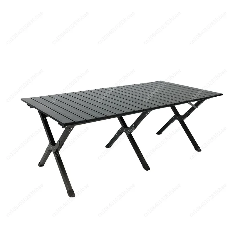 Aluminum Alloy Egg Roll Outdoor Camping Folding Table Camping Table Portable Picnic  and Chairs