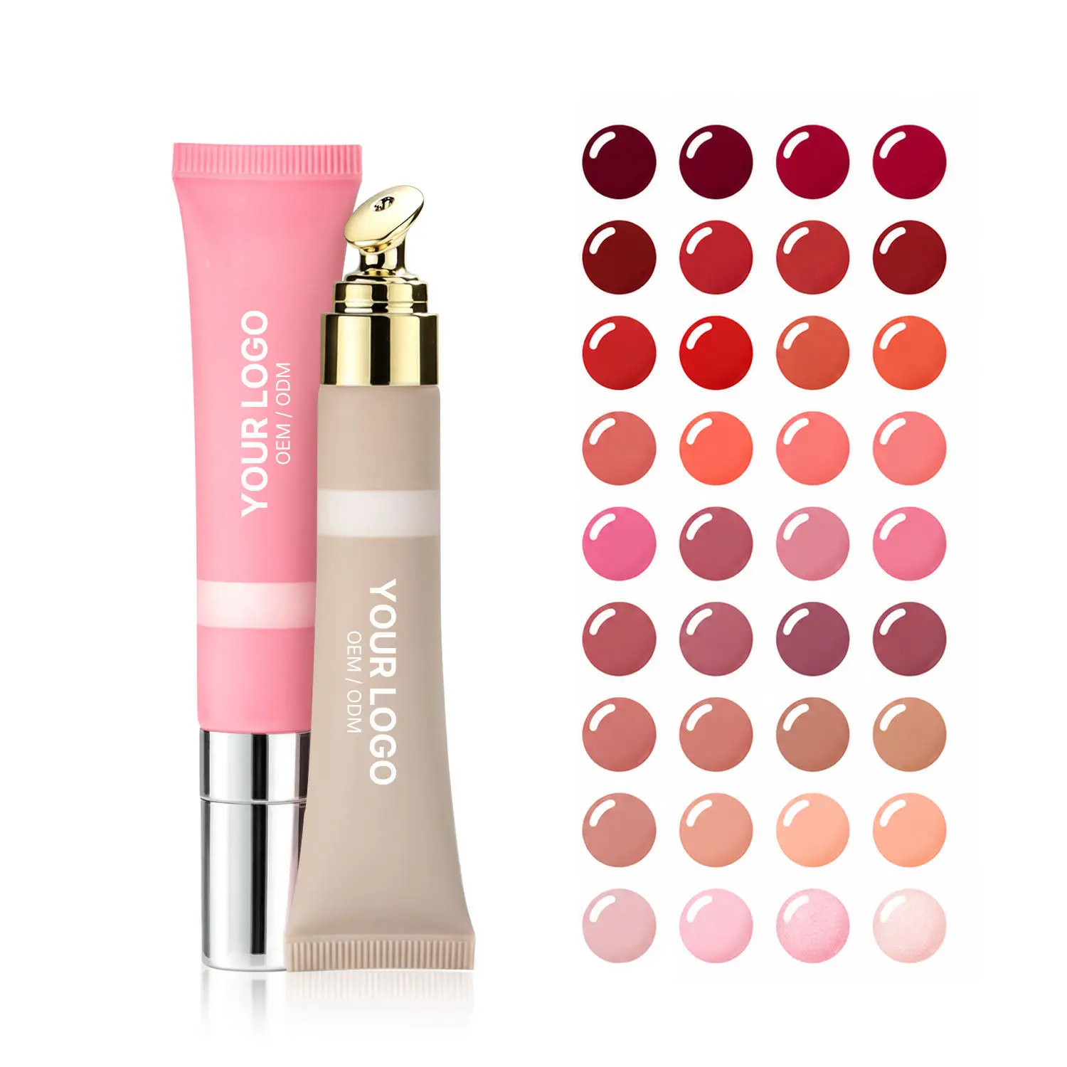 shine-lip-gloss-with-cooling-metal-applicator-private-label-hydrating-lip-serum-moisturizing-lip-oil-care-lipgloss-makeup-10pcs