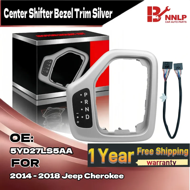 

For Center Shifter Bezel Trim Silver For 2014 - 2018 Jeep Cherokee 5YD27LS5AA