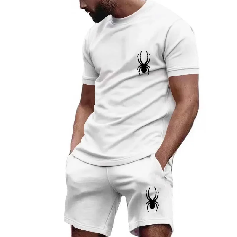 2024 Nieuwe Sportkleding Fitness Set Hardlooppak Casual T-Shirt + Shorts Set Ademende Joggingsportkleding 2-delige Set Voor Heren