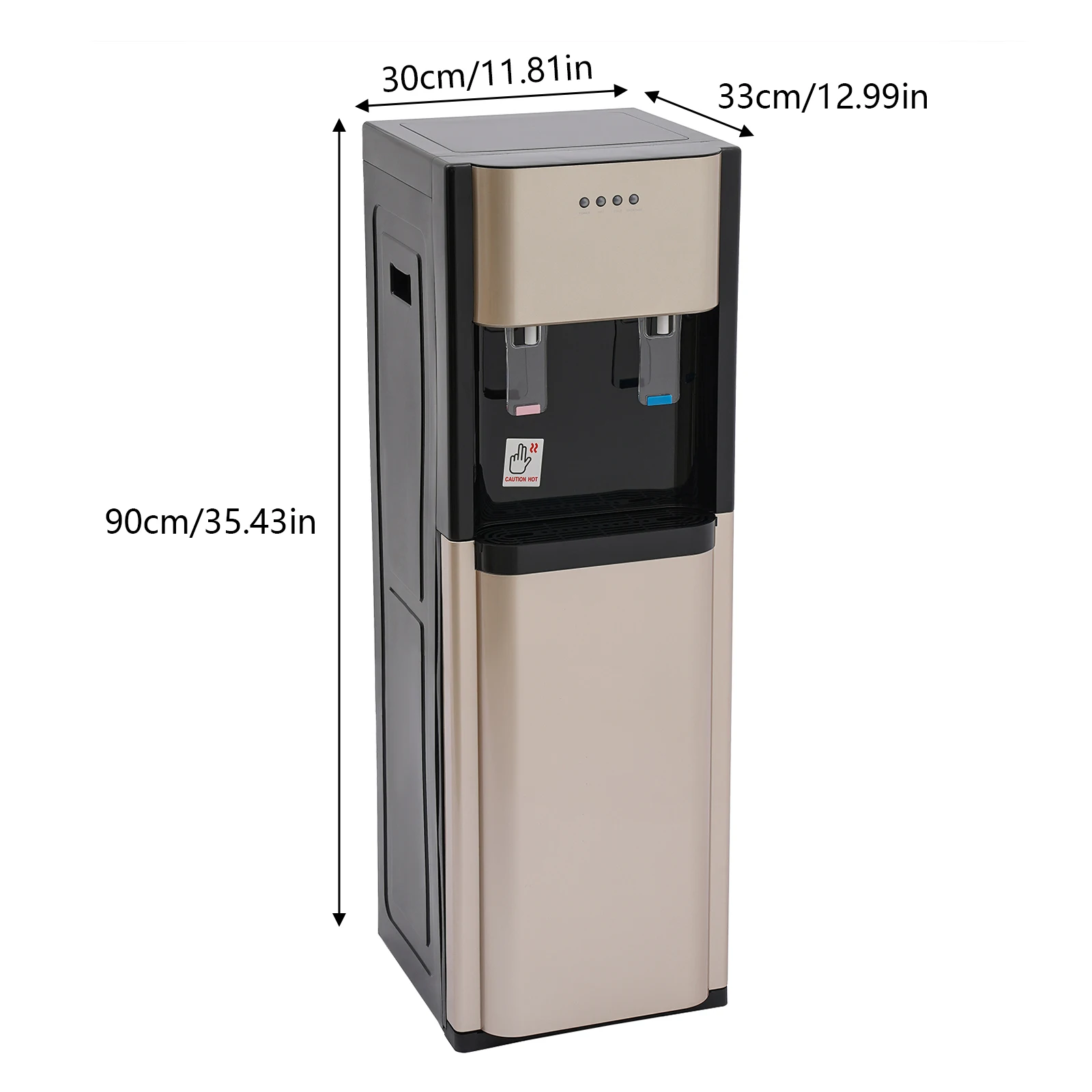 

Bottom Loading Water Cooler Water Dispenser w/2 Temperature Settings -5 Gallon Bottles Stainless Steel Hot&Cold Water