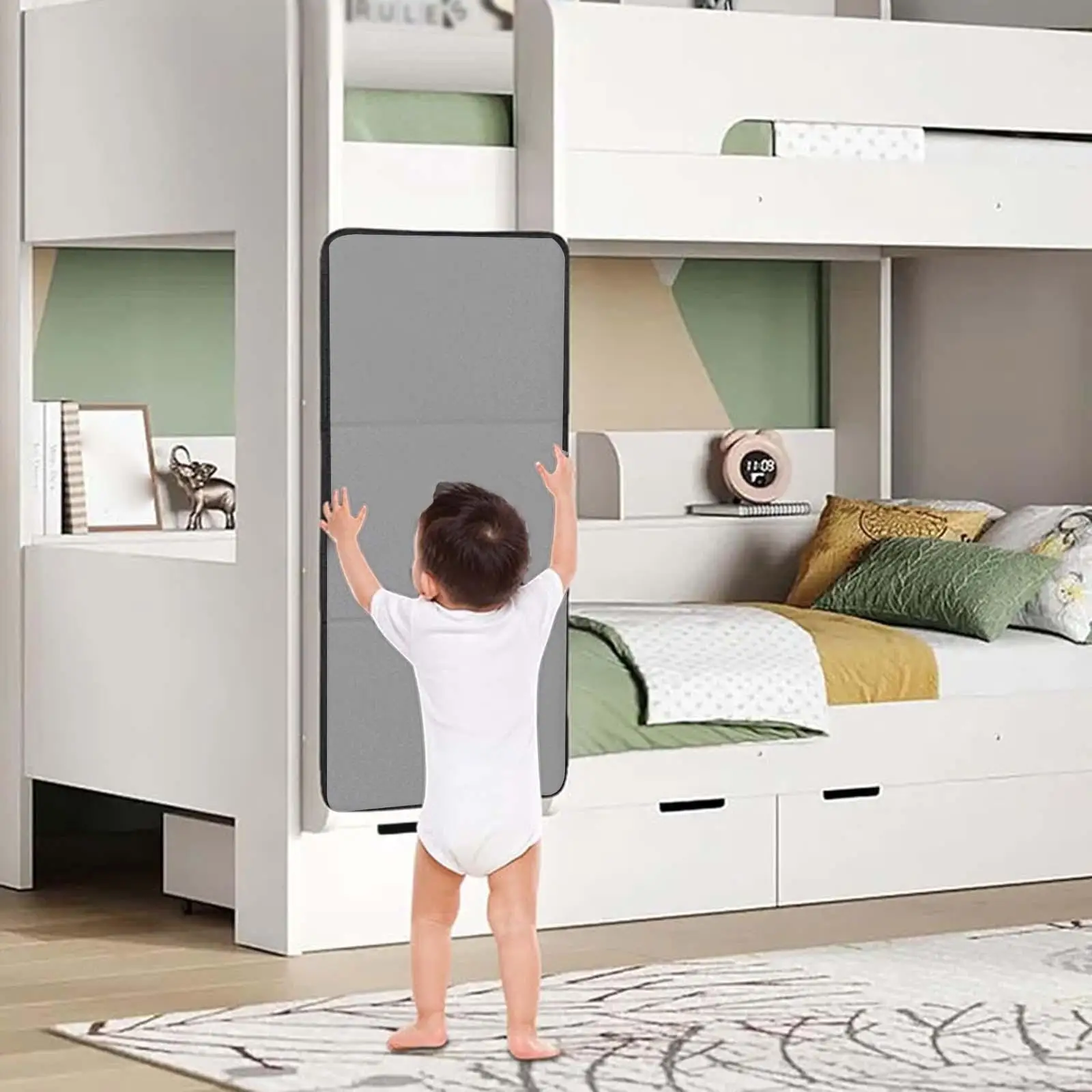 Children Bunk Bed Ladder Cover Adjustable Accessory Prevent Climbing Ladders