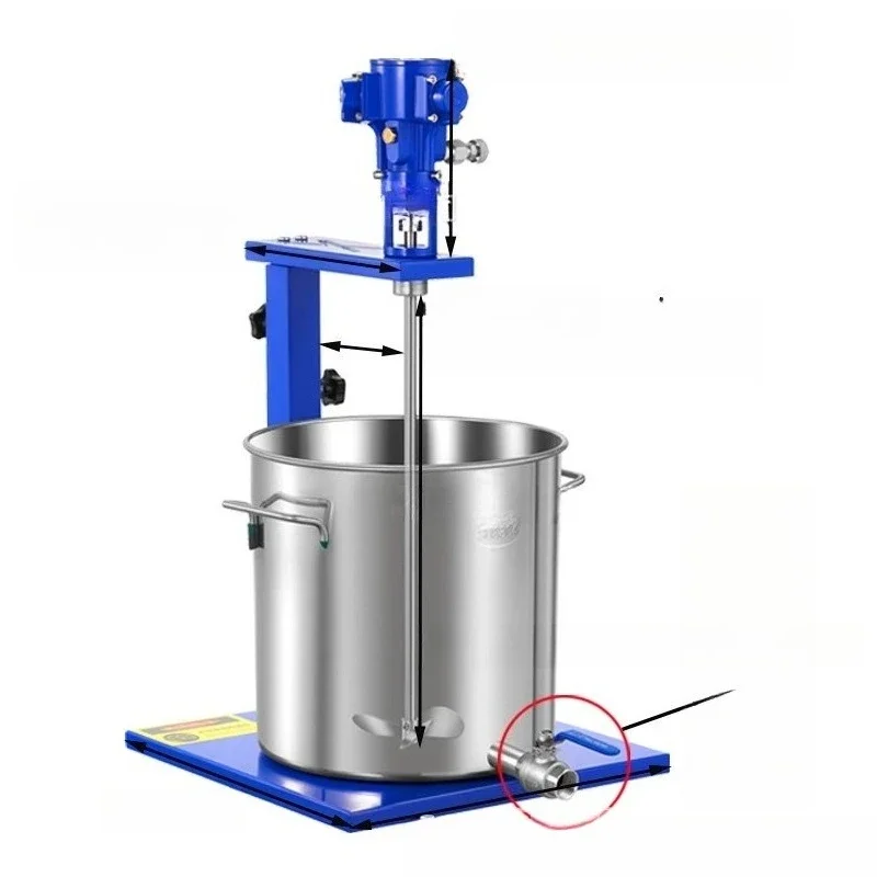 Liquid 5 gallon paint blade pneumatic mixer