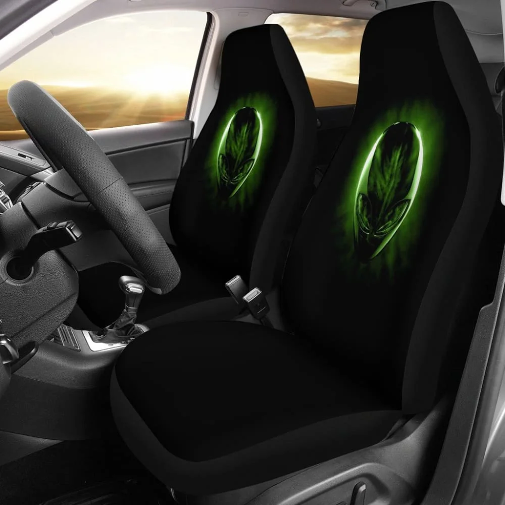 Alien Head Car Seat Covers 212304,Pack of 2 Universal Front Seat Protective Cover