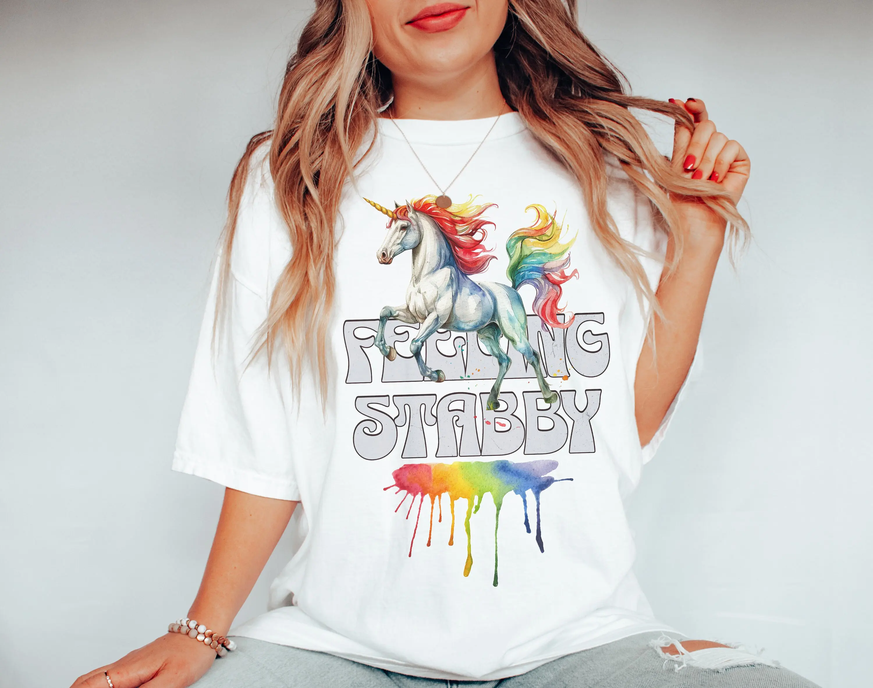 Comfort Colors Unicorn Party T Shirt For Nerd Y2K Clothes Vintage Retro Aesthetic Outfit Mythical Creatures