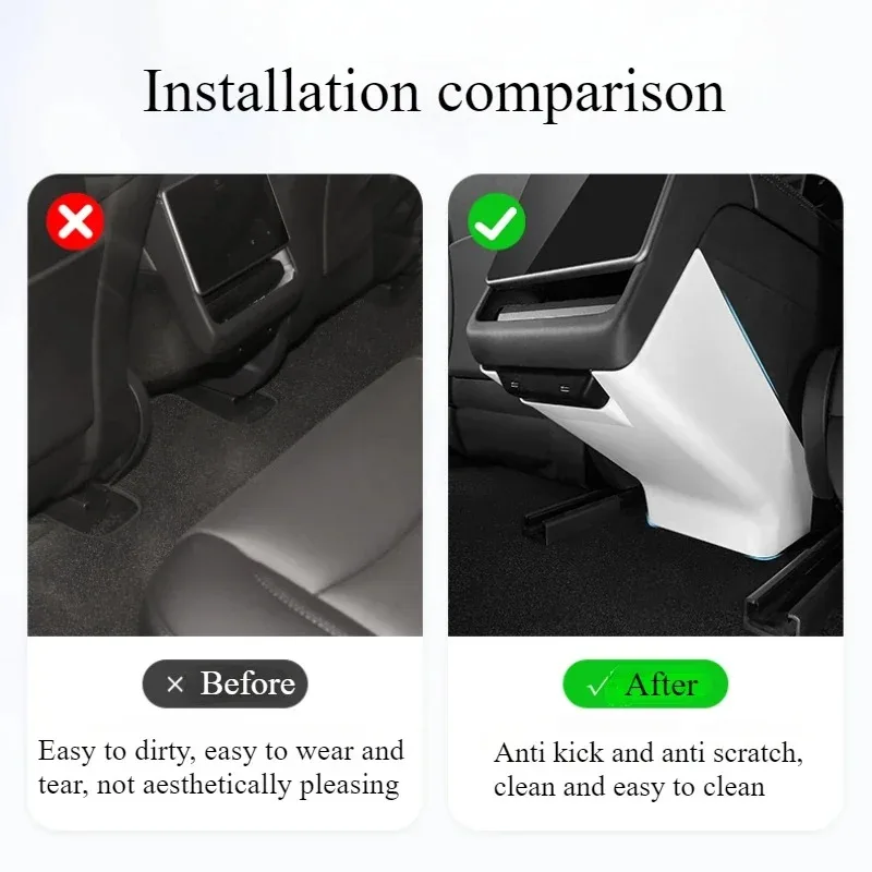 Rear Screen Cover for Tesla Model 3 Highland Rear Anti Kick Cover Back Air Vent Trim Protective Cover New Model Y Juniper 2025