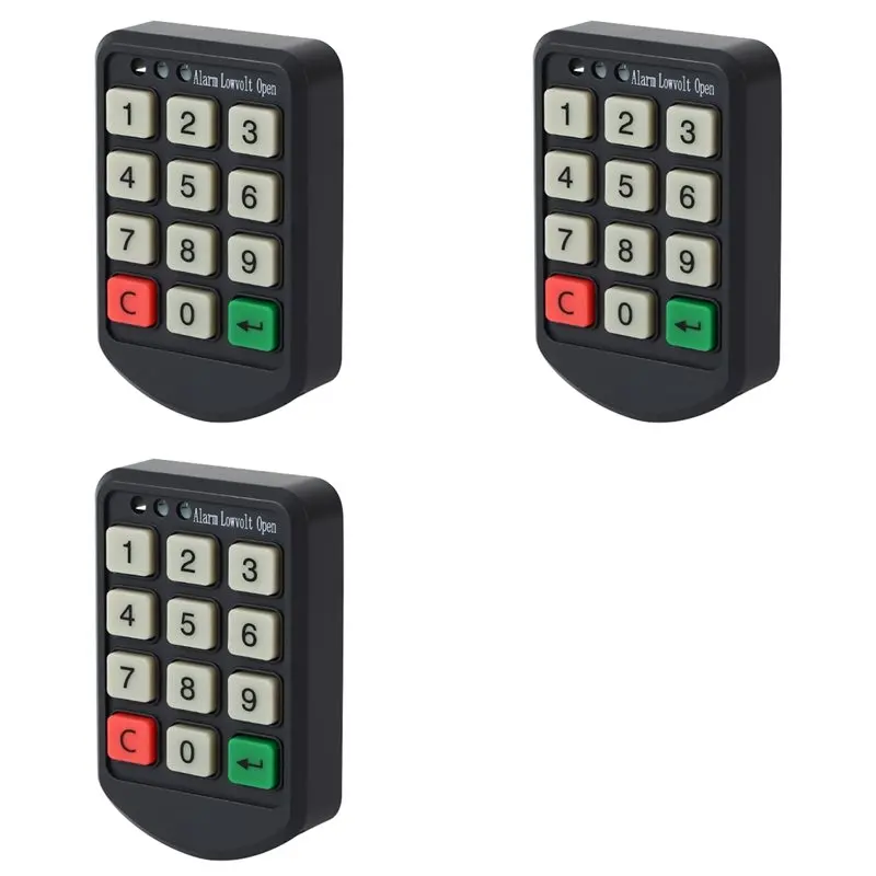 A74U 3X Intelligent Electronic Password Cabinet Door Lock Digital Key Pad Easy Installation Keyless Cabinet Locks Drawer Lock