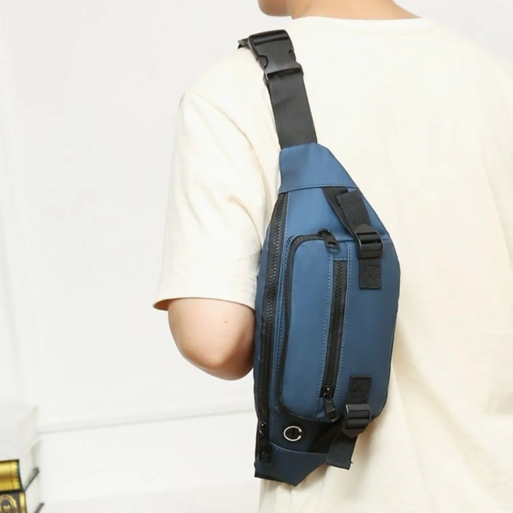 

Casual Oxford Cloth Men Waist Pack Multi-pocket Sling Chest Bag Single Shoulder Wear Resistant Fanny Pack Women