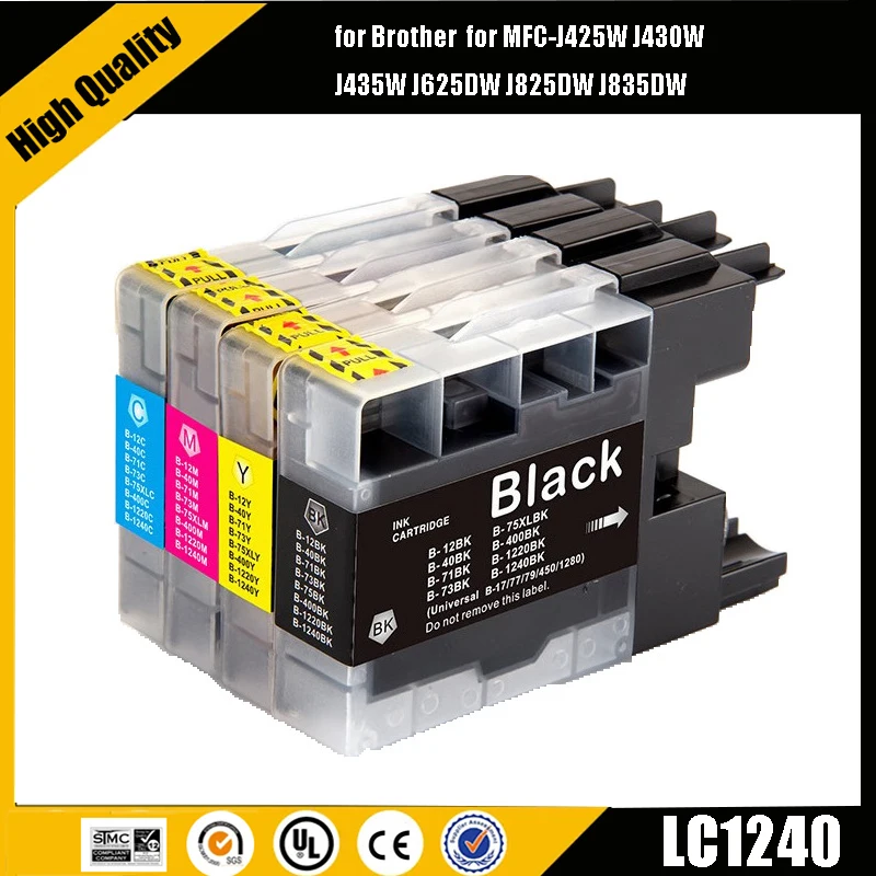 

For Brother LC1280 LC-1280 XL LC1240 LC-1240 XL LC-1220XL Ink Cartridge for DCP-J525W DCP-925DW MFC-J430W J625DW J6510DW J6510DW