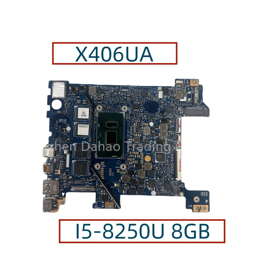 X406UA Laptop Motherboard For ASUS VivoBook S14 X406UAR X406U X406UAS S406U V406U Mainboard With I5-8250U 8GB-RAM Fully Tested