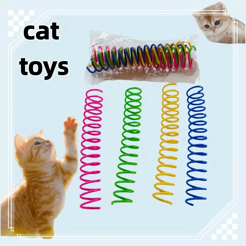 8-teiliges Katzenspielzeug-Set - langlebiges interaktives Katzenspielzeug aus Kunststoff mit Feder - unterhaltsames und trainingsfreundliches Haustierspielzubehör – Detail 5