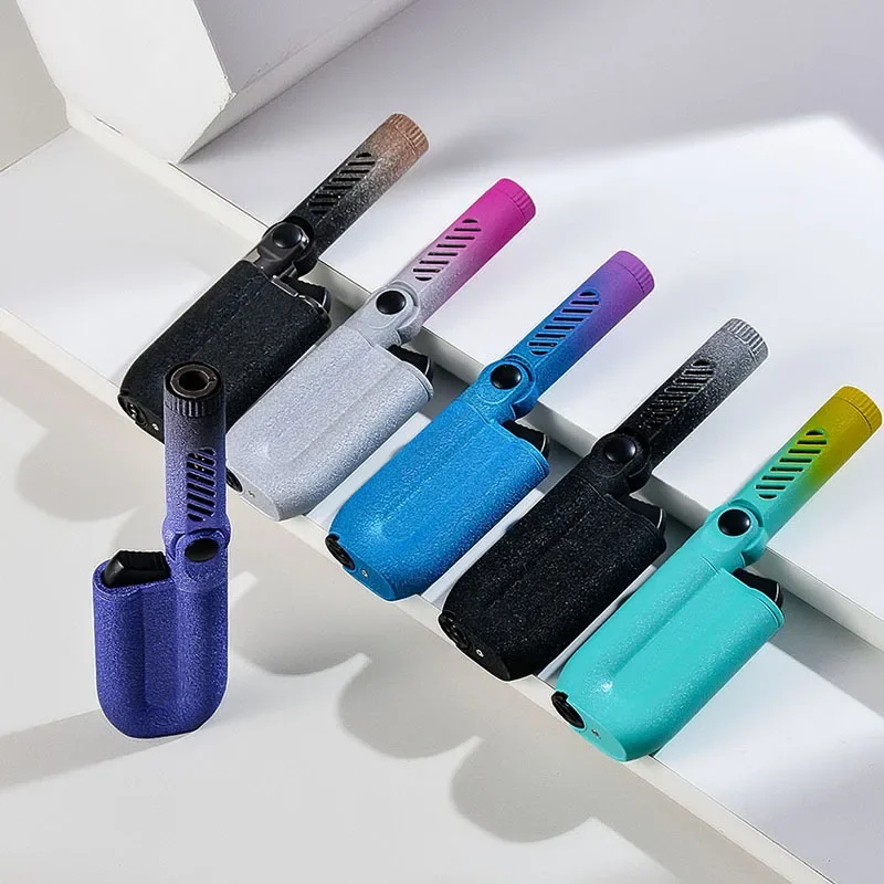 

Creative Metal Butane Gas Turbo Lighter Windproof Torch Jet Lighter Cigar Barbecue Cooking Welding Outdoor Ignition Gun Tool