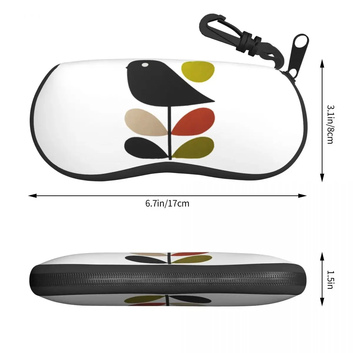 Custom Orla Kiely Stem And Bird Shell Eyeglasses Protector Cases Cute Sunglass Case Scandinavian Style Glasses Pouch