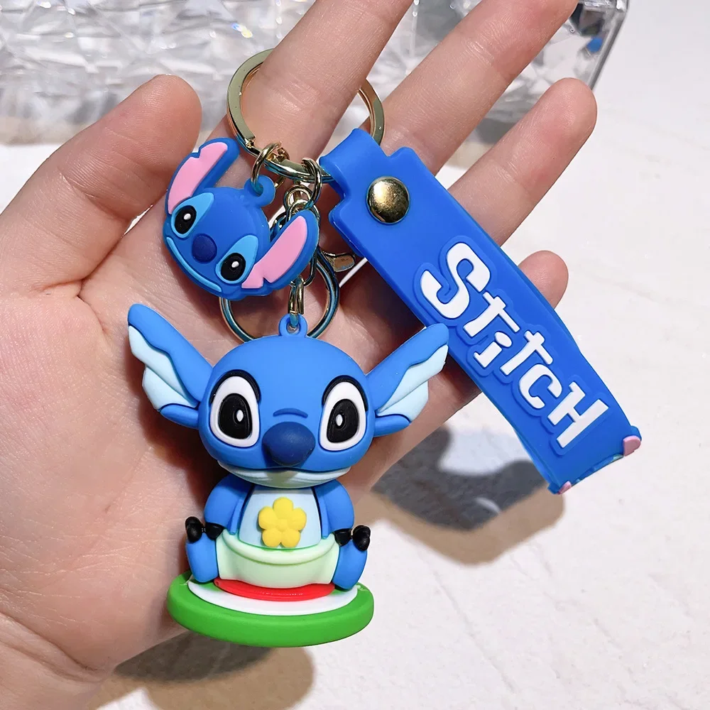 New Summer Party Stitch Keychain Disney Doll Creative Car Keychain Student Backpack Pendant Christmas Halloween Birthday Gift