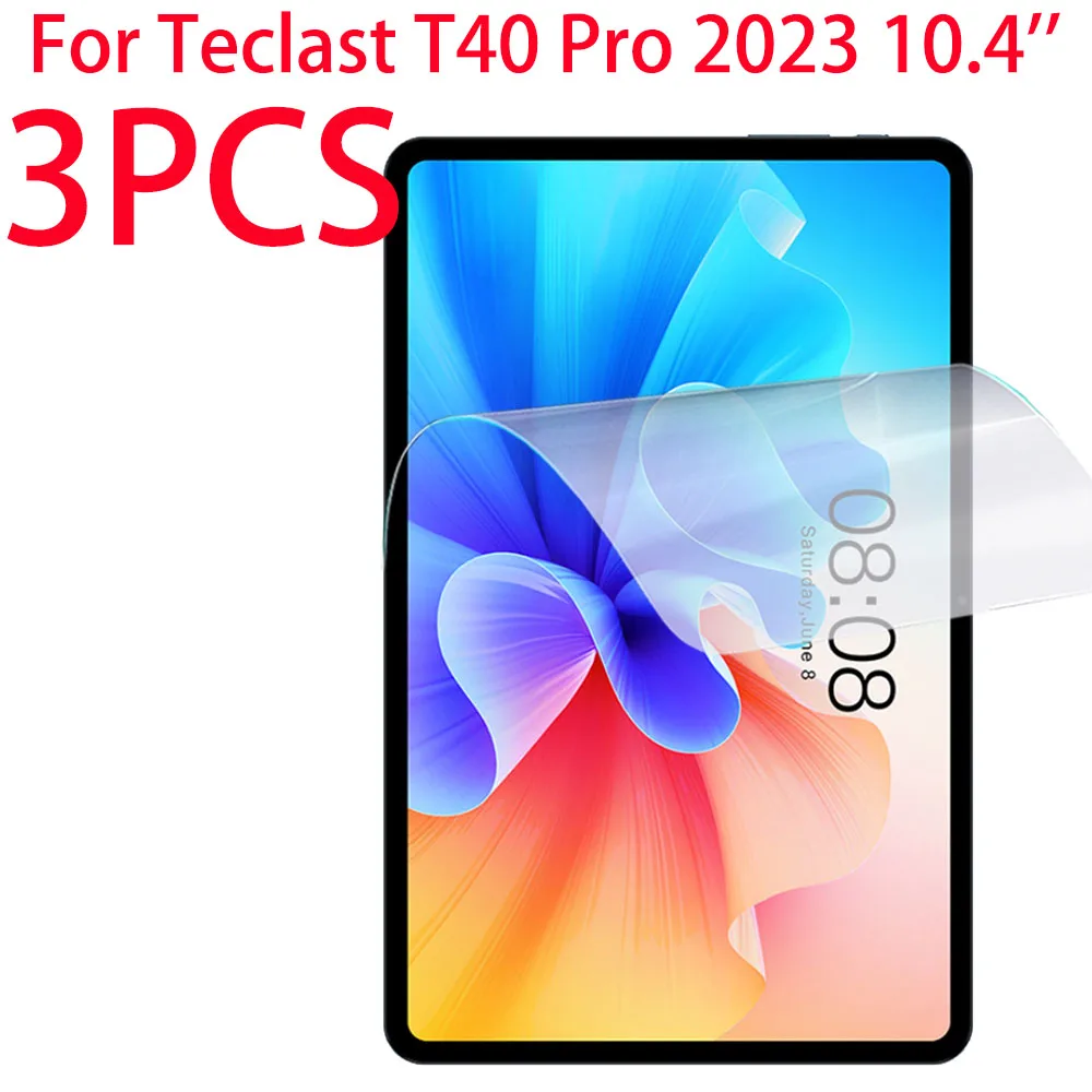 3 Packs PET Soft Film Screen Protector For Teclast T40 Pro 2023 10.4 inch Protective Film For Teclast T40Pro 2023 10.4''