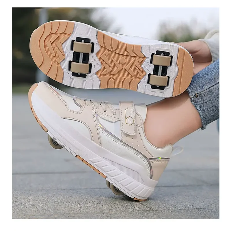 Sepatu Badai Kulit Baru Perdagangan Luar Negeri Musim Semi 2025 Sepatu Roda Empat Sepatu Anak-anak Sepatu Kets Anak-anak