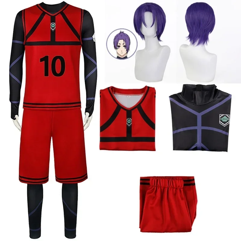 بلیو لاک Cosplay Nagi Seishiro Isagi Yoichi Chigiri Rensuke Kunigami Bachira Megur Jumpsuit Football Club Sportswear Wig